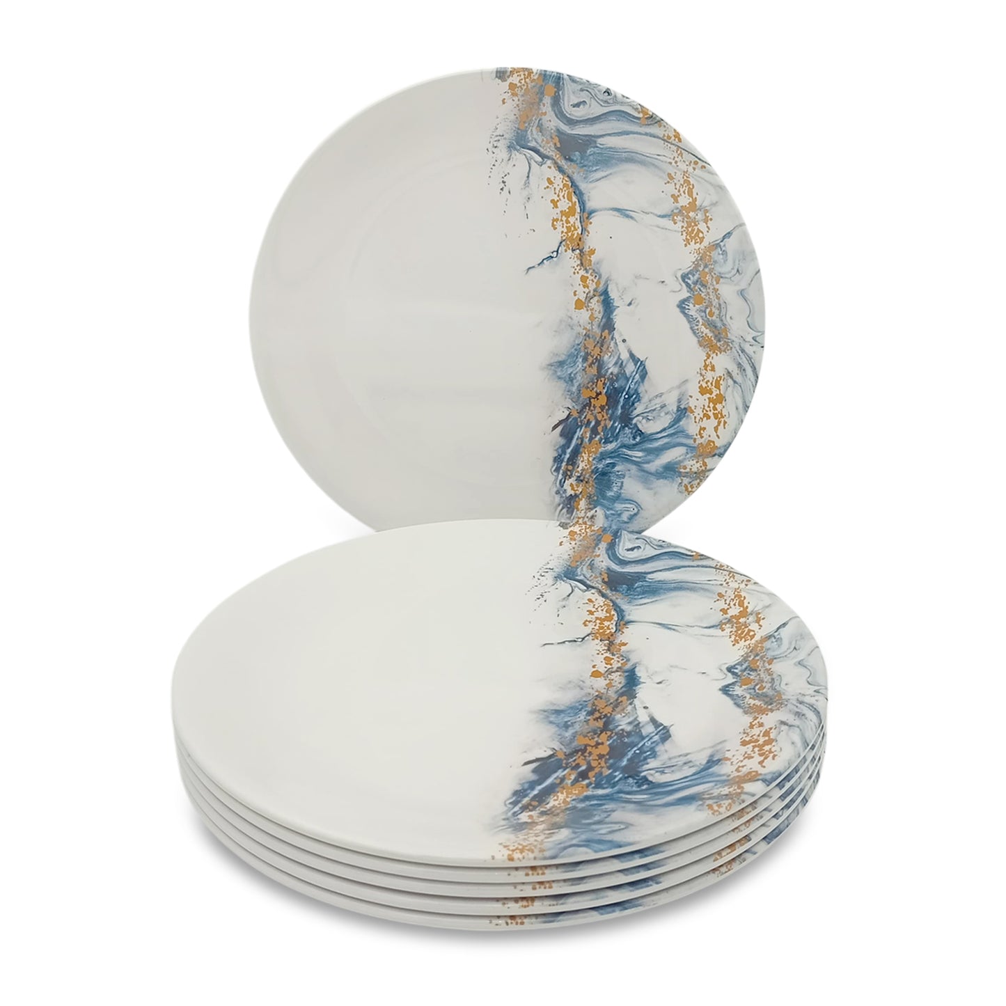 SUPERWARE | Pure Melamine | Buffet Plate Set – Evoque (12.5”) | 6 Nos.  | Stain Free, Glazed Finish