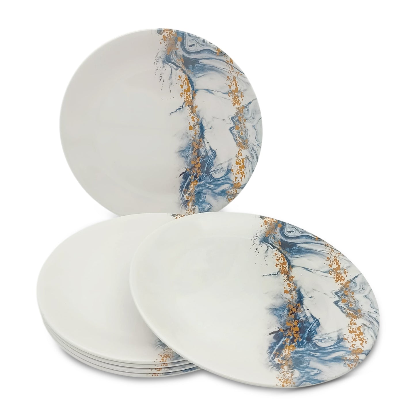 SUPERWARE | Pure Melamine | Buffet Plate Set – Evoque (12.5”) | 6 Nos.  | Stain Free, Glazed Finish