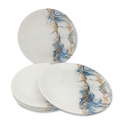 SUPERWARE | Pure Melamine | Buffet Plate Set – Evoque (12.5”) | 6 Nos.  | Stain Free, Glazed Finish