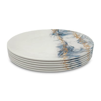 SUPERWARE | Pure Melamine | Buffet Plate Set – Evoque (12.5”) | 6 Nos.  | Stain Free, Glazed Finish