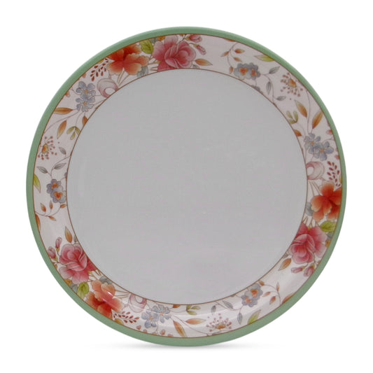 SUPERWARE | Pure Melamine | Dinner Plate Set – Floris (11.0") | 6 Nos. | Stain Free, Glazed Finish