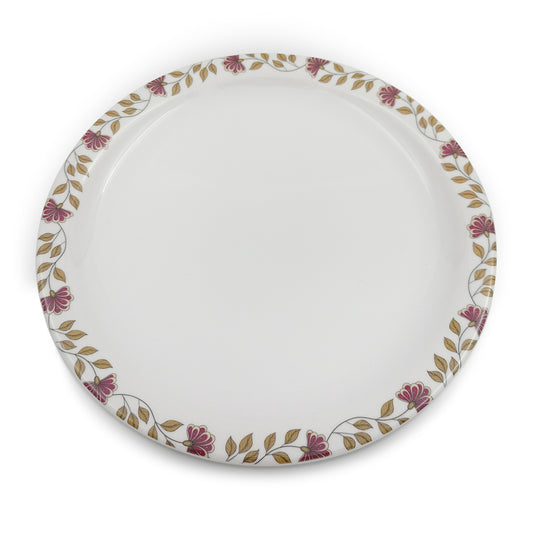 SUPERWARE | Pure Melamine | Buffet Plate Set – Garden Flower (12.5”) | 6 Nos. | Stain Free, Glazed Finish