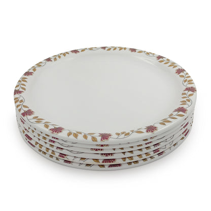 SUPERWARE | Pure Melamine | Buffet Plate Set – Garden Flower (12.5”) | 6 Nos. | Stain Free, Glazed Finish