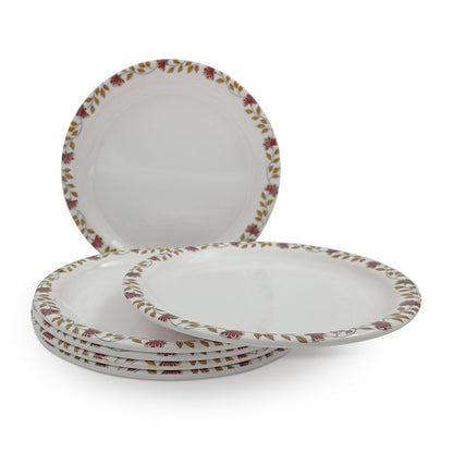 SUPERWARE | Pure Melamine | Buffet Plate Set – Garden Flower (12.5”) | 6 Nos. | Stain Free, Glazed Finish
