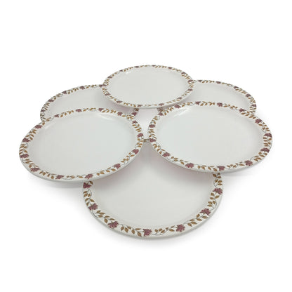 SUPERWARE | Pure Melamine | Buffet Plate Set – Garden Flower (12.5”) | 6 Nos. | Stain Free, Glazed Finish