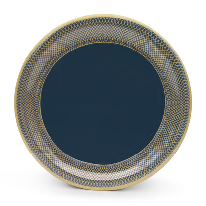 SUPERWARE | Pure Melamine | Dinner Set - Golden Glory Navy Blue | Set Of 31 Pcs. | Stain Free, Glazed Finish