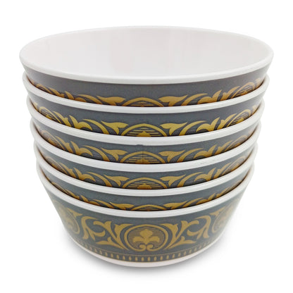 SUPERWARE | Pure Melamine | Katori Set - Golden Rado (3.5") | 6 Nos. | Stain Free, Glazed Finish