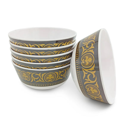 SUPERWARE | Pure Melamine | Katori Set - Golden Rado (3.5") | 6 Nos. | Stain Free, Glazed Finish