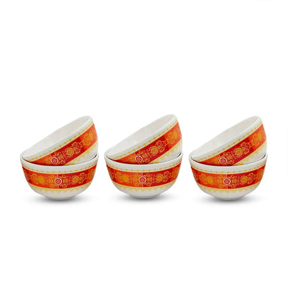 SUPERWARE | Pure Melamine | Bowl Set - GOLDHILL 4" | 6 Nos. | Stain Free, Glazed Finish