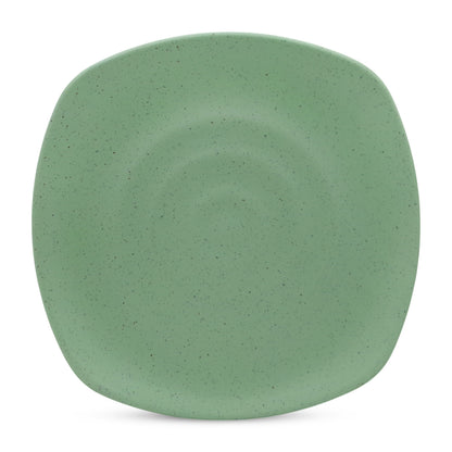 SUPERWARE | Pure Melamine | Square Small Plate Set - Green Sand (7.5") | 6 Nos. | Stain Free, Glazed Finish