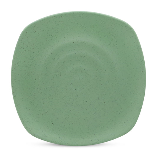 SUPERWARE | Pure Melamine | Square Small Plate Set - Green Sand (7.5") | 6 Nos. | Stain Free, Glazed Finish