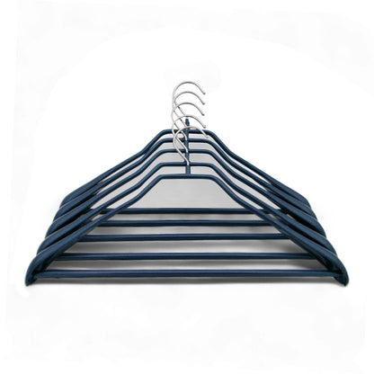 MAWA | Made in Germany | Metal Hanger Set | Coat Hanger | Bodyform 42/LS | Non-Slip Coating | 360° Rotatable Swivel Hook | Widened Shoulder Support | 5 Pieces