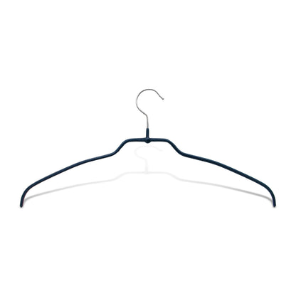 MAWA | Made in Germany | Metal Hanger Set | Shirt Hanger | Silhouette 42/FT | Collar Shape | Non-Slip Coating | 360° Rotatable Swivel Hook | Space Saver | 20 Pieces