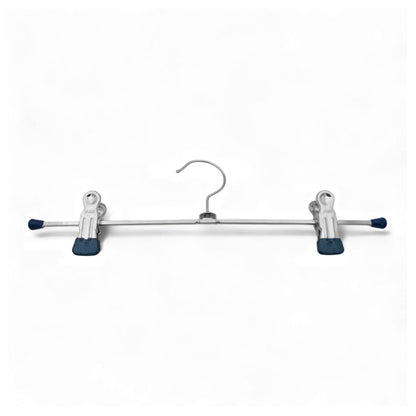MAWA | Made in Germany | Metal Hanger Set | Trouser Hanger | Clip K 30/D | Two Adjustable MAWA Clips | 360° Rotatable Swivel Hook | Space Saver | 10 Pieces