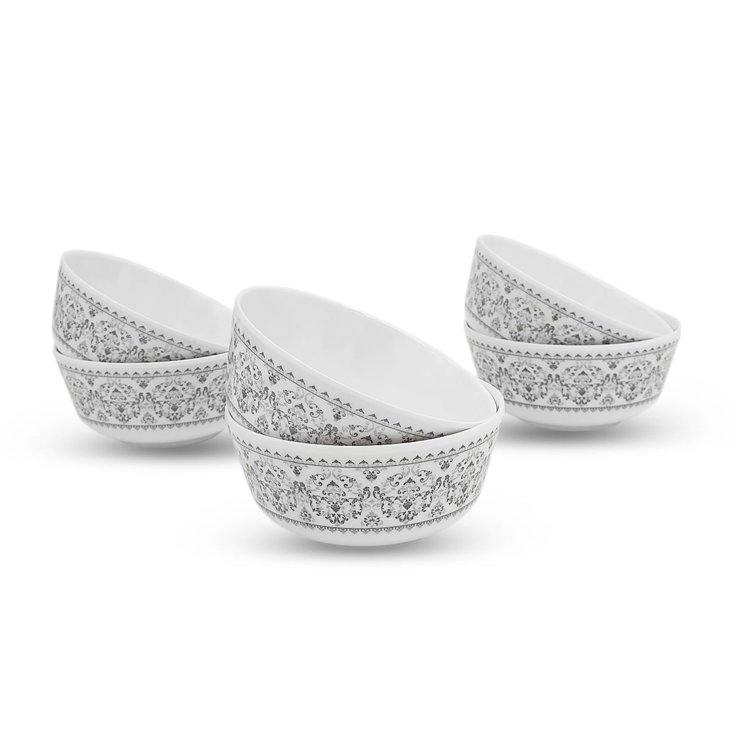 SUPERWARE | Pure Melamine | Katori Set 3.5" - MANILA GREY (3.5") | 6 Nos. | Stain Free, Glazed Finish