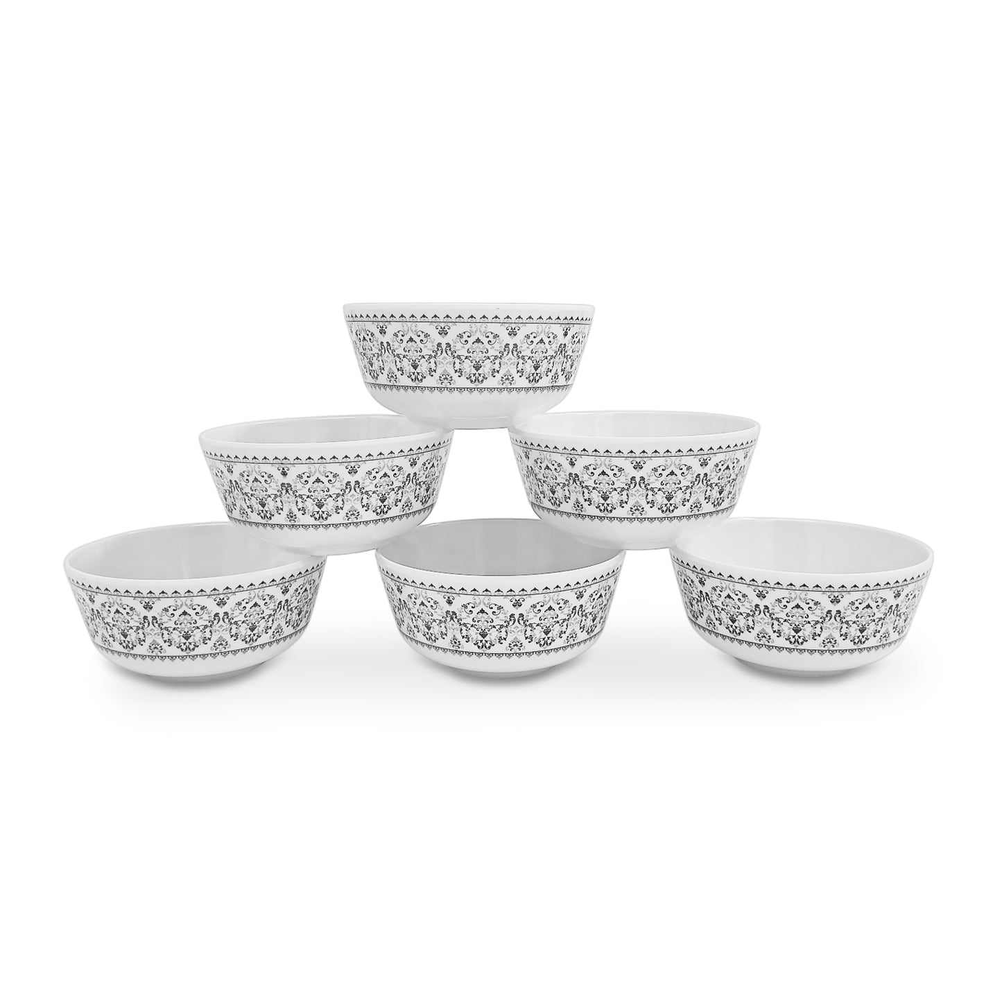 SUPERWARE | Pure Melamine | Katori Set 3.5" - MANILA GREY (3.5") | 6 Nos. | Stain Free, Glazed Finish