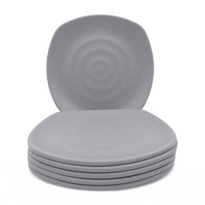SUPERWARE | Pure Melamine | Square Dinner Plate Set - Jasper (11.0") | 6 Nos.| Stain Free, Glazed Finish