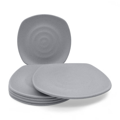 SUPERWARE | Pure Melamine | Square Dinner Plate Set - Jasper (11.0") | 6 Nos.| Stain Free, Glazed Finish