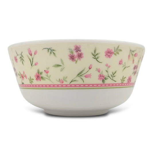 SUPERWARE | Pure Melamine | Soup Bowl Set - Rose Garden (4.5") | 6 Nos.| Stain Free, Glazed Finish