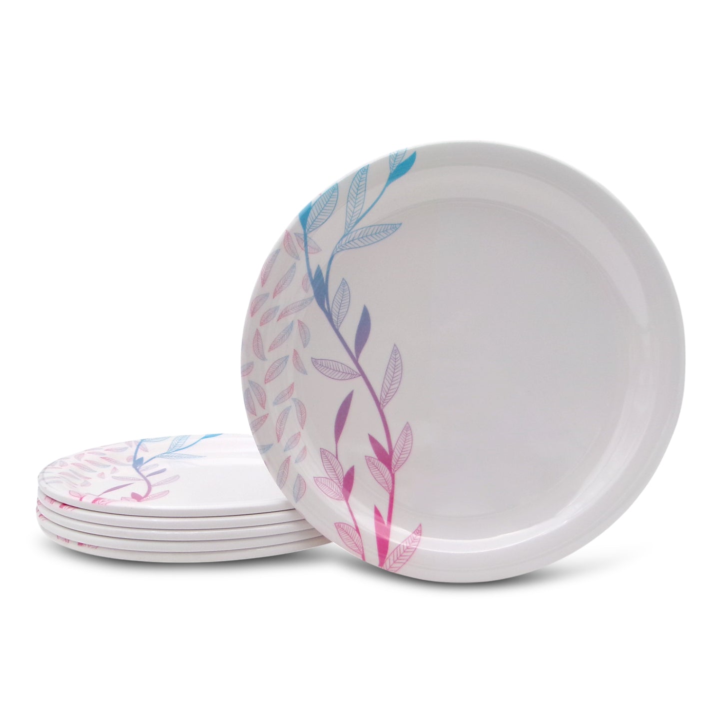 SUPERWARE | Pure Melamine | Small Plate Set - Ivy Leaf (7.5") | 6 Nos. | Stain Free, Glazed Finish