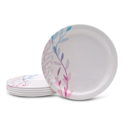 SUPERWARE | Pure Melamine | Small Plate Set - Ivy Leaf (7.5") | 6 Nos. | Stain Free, Glazed Finish