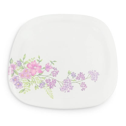 SUPERWARE | Pure Melamine | Small Plate Set - Lilac Flower (7.5") | 6 Nos.| Stain Free, Glazed Finish