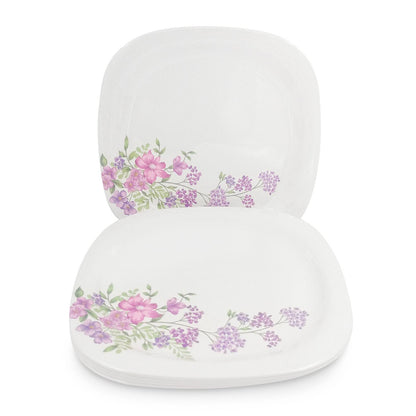 SUPERWARE | Pure Melamine | Small Plate Set - Lilac Flower (7.5") | 6 Nos.| Stain Free, Glazed Finish