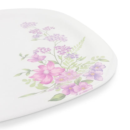 SUPERWARE | Pure Melamine | Small Plate Set - Lilac Flower (7.5") | 6 Nos.| Stain Free, Glazed Finish