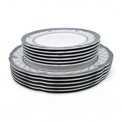 SUPERWARE | Pure Melamine | Dinner Set - Gardenia Luxe | Set Of 38 Pcs. | Stain Free, Glazed Finish