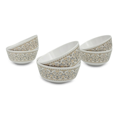 SUPERWARE | Pure Melamine | Katori Set - Manila Gold (3.5") | 6 Nos. | Stain Free, Glazed Finish