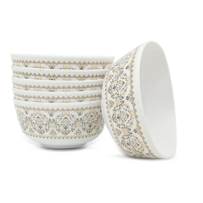 SUPERWARE | Pure Melamine | Katori Set - Manila Gold (3.5") | 6 Nos. | Stain Free, Glazed Finish