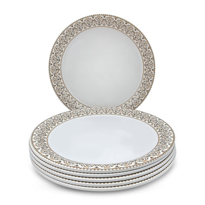 SUPERWARE | Pure Melamine | Small Plate Set - Manila Gold (7.5") | 6 Nos. | Stain Free, Glazed Finish