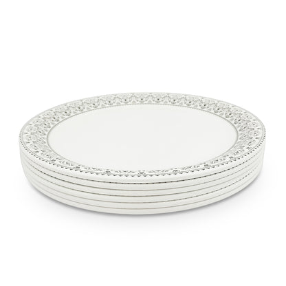 SUPERWARE | Pure Melamine | Dinner plate Set - MANILA GREY (11.0") | 6 Nos. | Stain Free, Glazed Finish