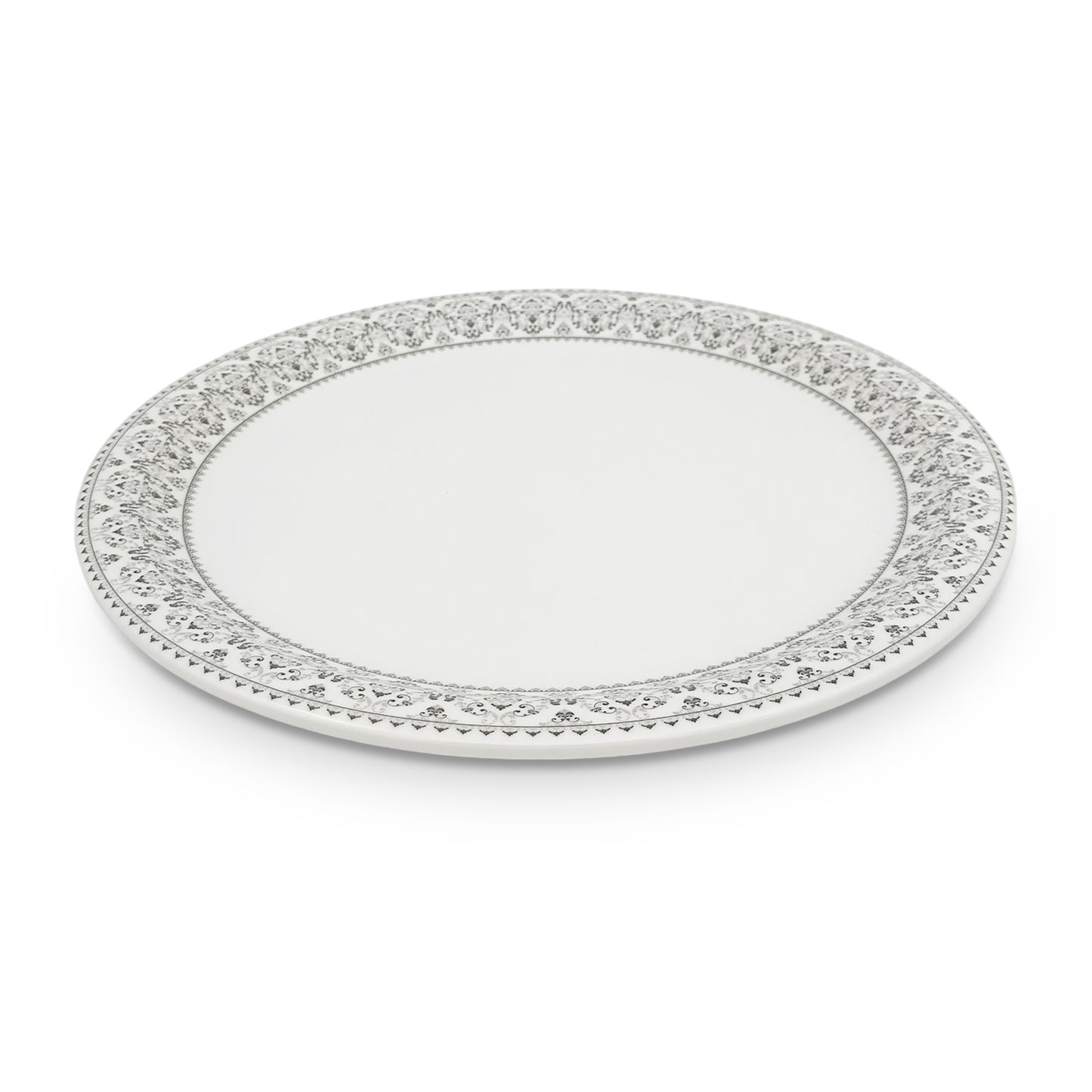 SUPERWARE | Pure Melamine | Dinner plate Set - MANILA GREY (11.0") | 6 Nos. | Stain Free, Glazed Finish