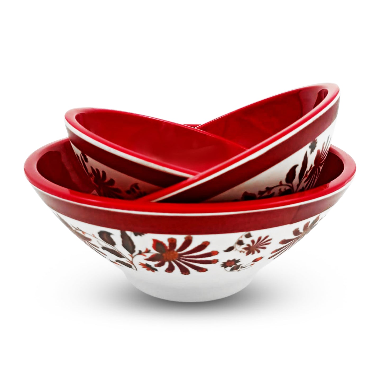 SUPERWARE | Pure Melamine | Mango Bowl - PALMONA | Set of 3 Pcs. | Stain Free, Glazed Finish