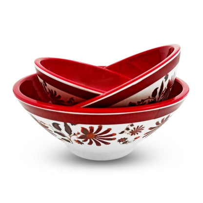 SUPERWARE | Pure Melamine | Mango Bowl - PALMONA | Set of 3 Pcs. | Stain Free, Glazed Finish