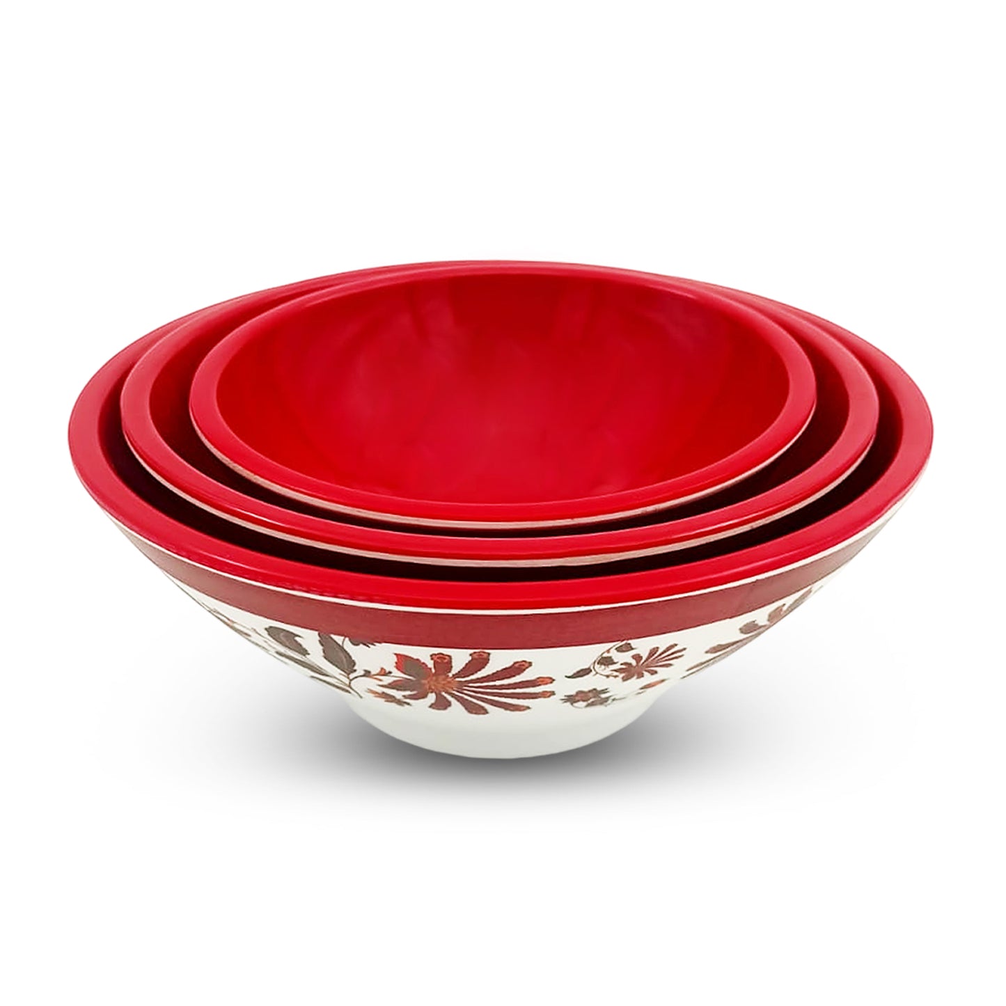 SUPERWARE | Pure Melamine | Mango Bowl - PALMONA | Set of 3 Pcs. | Stain Free, Glazed Finish