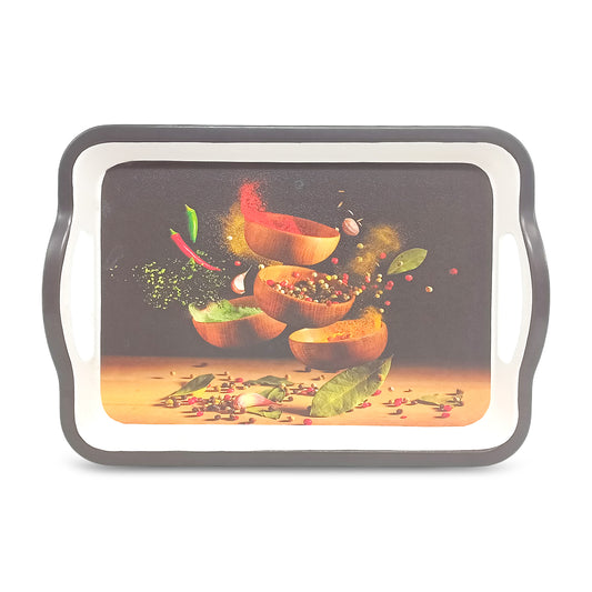 SUPERWARE | Pure Melamine | Matrix Tray Set - Zest | Set Of 3 Pcs.| Stain Free, Glazed Finish
