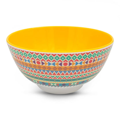 SUPERWARE | Pure Melamine | Snack Bowl Set - Two Tone TRIANGLE-YELLOW | Set of 3 Pcs. | Stain Free, Glazed Finish