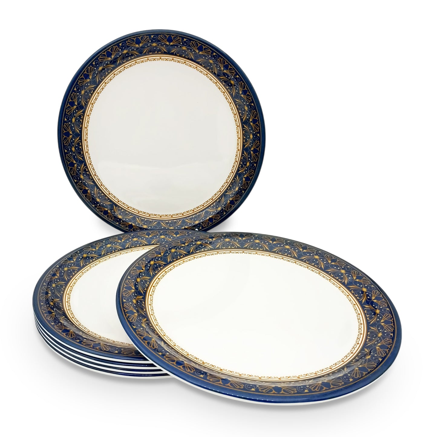 SUPERWARE | Pure Melamine | Buffet Plate Set –  Royal Golden Brown (12.5”) | 6 Nos. | Stain Free, Glazed Finish