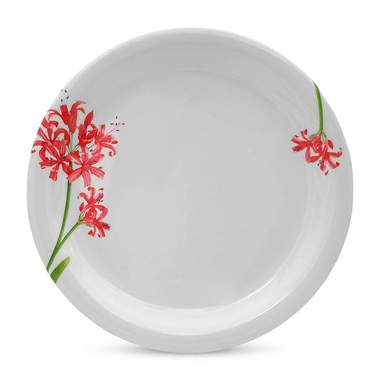 SUPERWARE | Pure Melamine | Buffet Plate Set – Orchid Blossom (12.5”) | 6 Nos. | Stain Free, Glazed Finish
