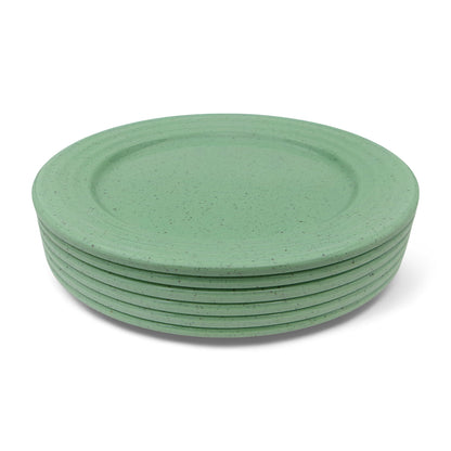 SUPERWARE | Pure Melamine | Classic Plus Dinner Plate Set - Green Sand (11.0") | 6 Nos. | Stain Free, Glazed Finish