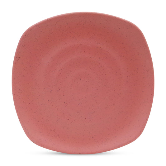 SUPERWARE | Pure Melamine | Square Dinner Plate Set - Pink Sand (11.0") | 6 Nos.| Stain Free, Glazed Finish