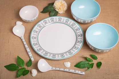 EKTRA | Premium Melamine | Dinner Set - Plamette (Set of 20 Pcs.) | Durable, Fade proof