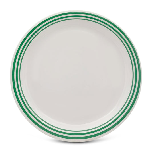 SUPERWARE | Pure melamine | Small Plate Set - Green Lines (7.5") | 6 Nos. | Stain Free, Glazed Finish