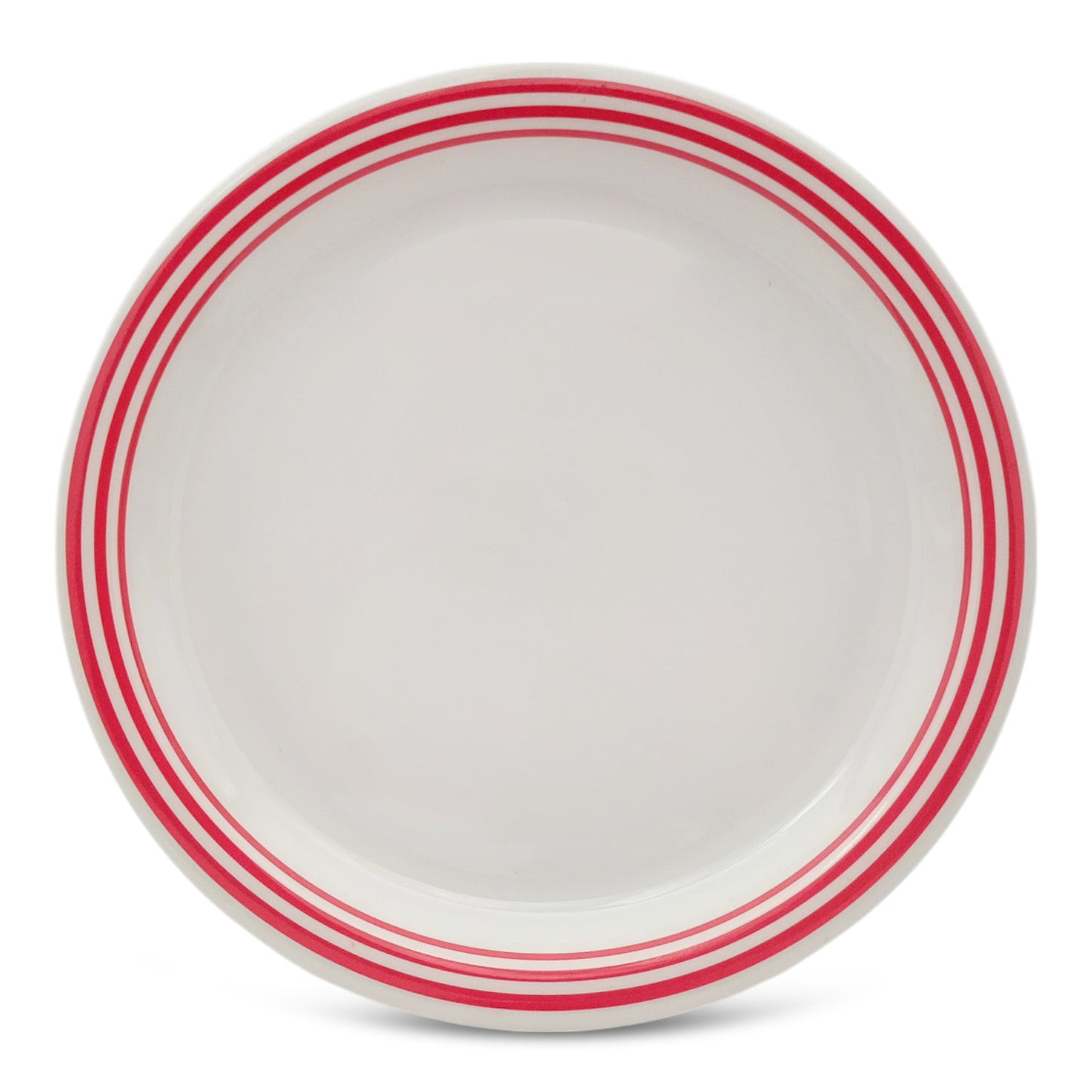 SUPERWARE | Pure melamine | Small Plate Set - Red Lines (7.5") | 6 Nos. | Stain Free, Glazed Finish