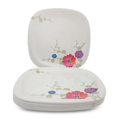 SUPERWARE | Pure Melamine | Dinner Plate Set – Barbeto Daisy (11.0") | 6 Nos. | Stain Free, Glazed Finish