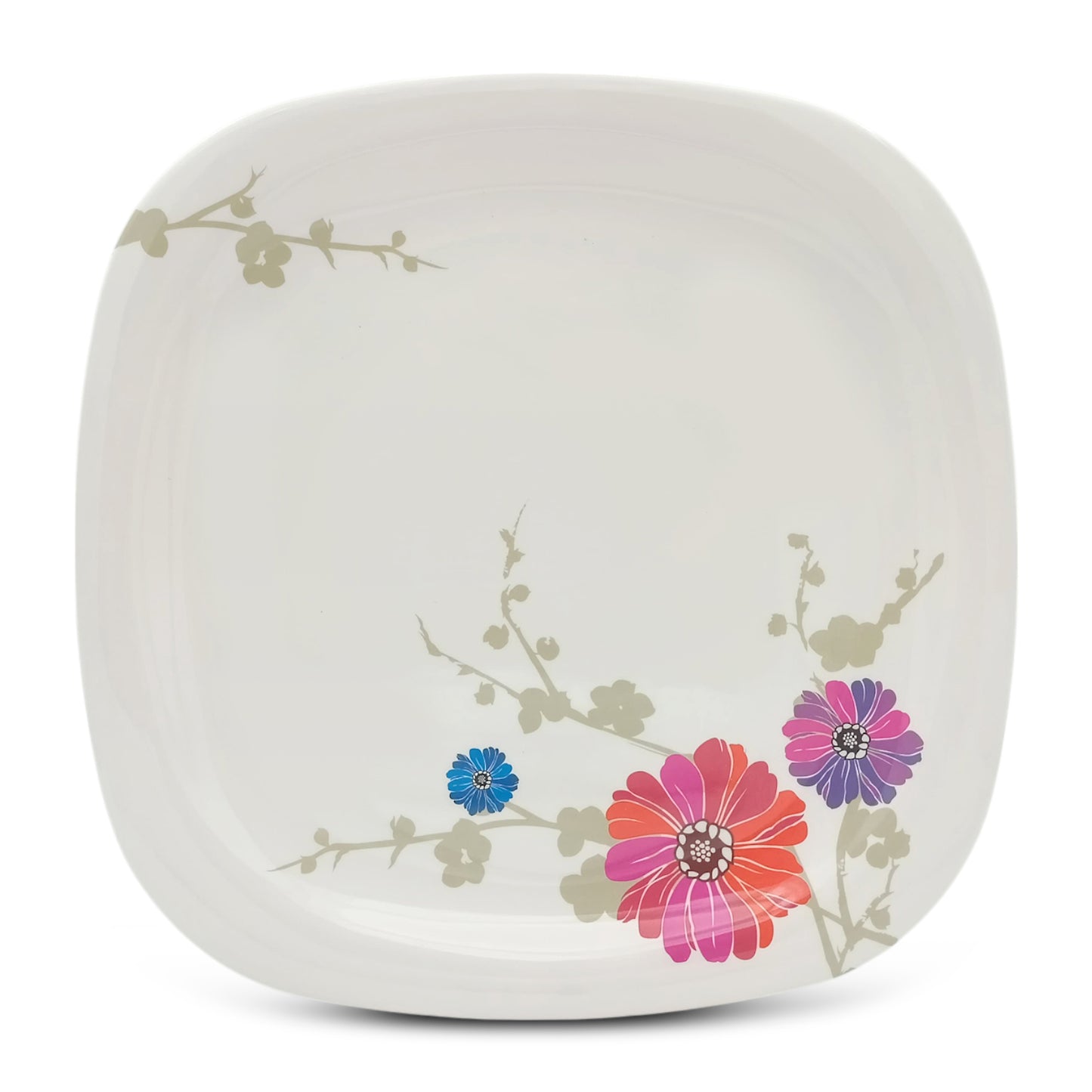 SUPERWARE | Pure Melamine | Dinner Plate Set – Barbeto Daisy (11.0") | 6 Nos. | Stain Free, Glazed Finish