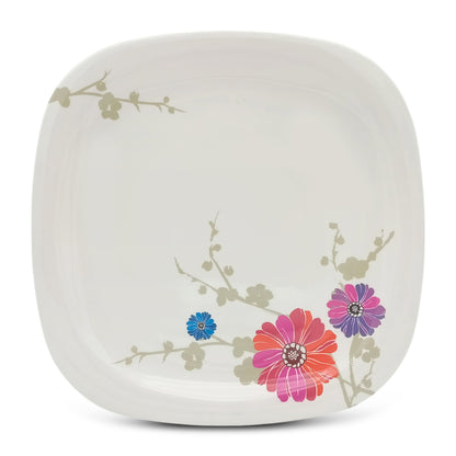 SUPERWARE | Pure Melamine | Dinner Plate Set – Barbeto Daisy (11.0") | 6 Nos. | Stain Free, Glazed Finish