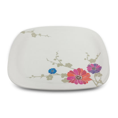SUPERWARE | Pure Melamine | Dinner Plate Set – Barbeto Daisy (11.0") | 6 Nos. | Stain Free, Glazed Finish